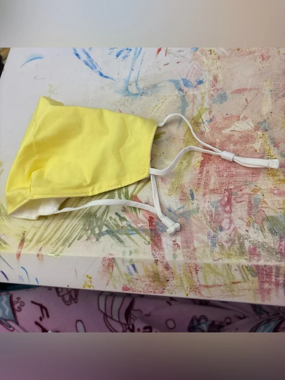 Yellow and Pink Adult Face Mask set